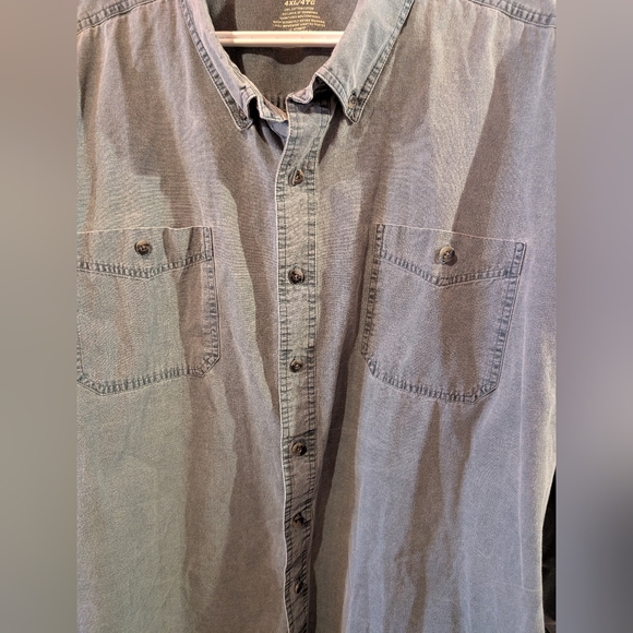 Washed Denim Button-Up Shirt - Picture 6 of 6